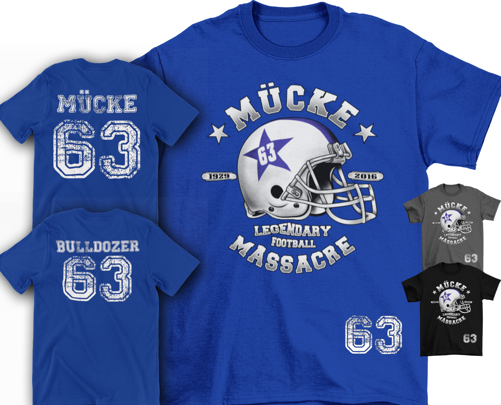 Mücke 63 Bulldozer Team Italy Football Fan Film Fun Kult T-Shirt Funshirt  #MLFM – O2B-Shirt.de